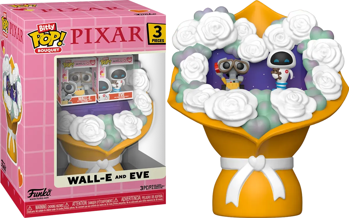 FUN83096 Wall-E - Wall-E & Eve Valentines Bitty Pop! Bouquet 2-Pack - Funko - Titan Pop Culture