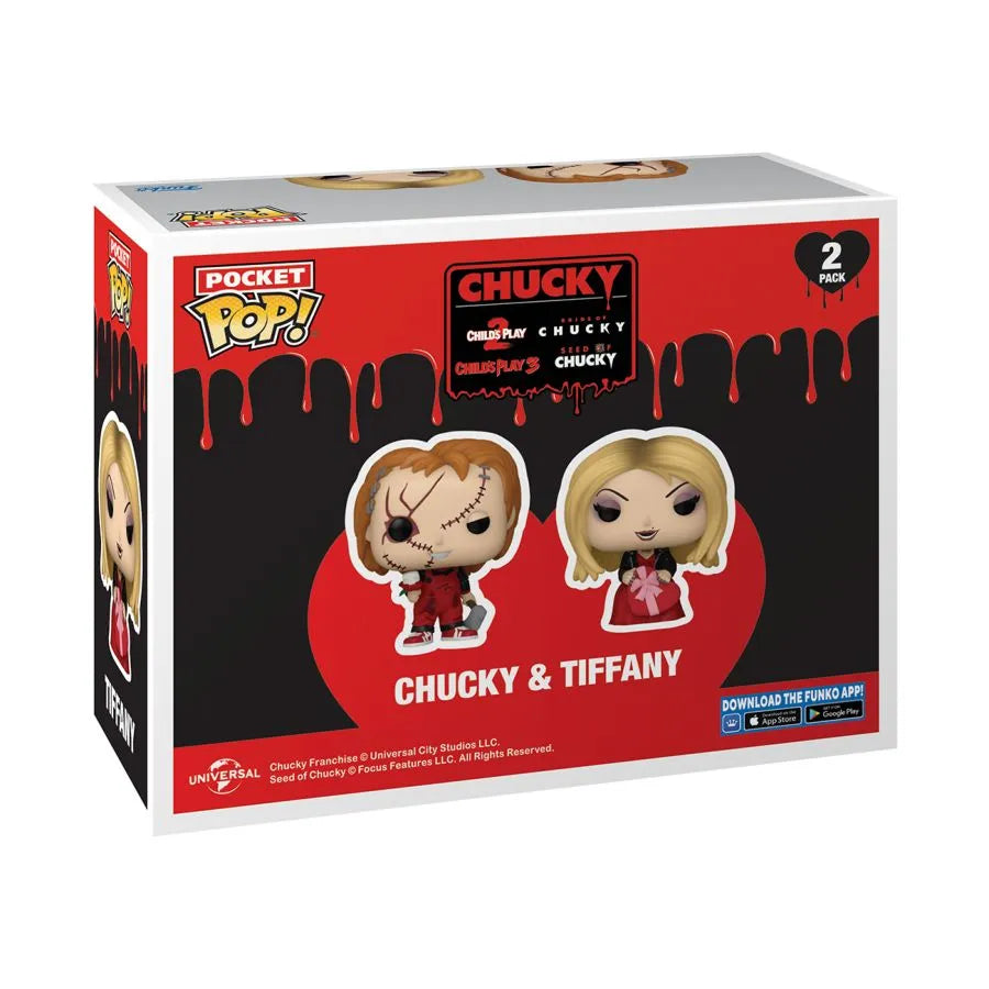 FUN83101 Child's Play - Chucky & Tiffany Valentines Pocket Pop! 2-Pack - Funko - Titan Pop Culture