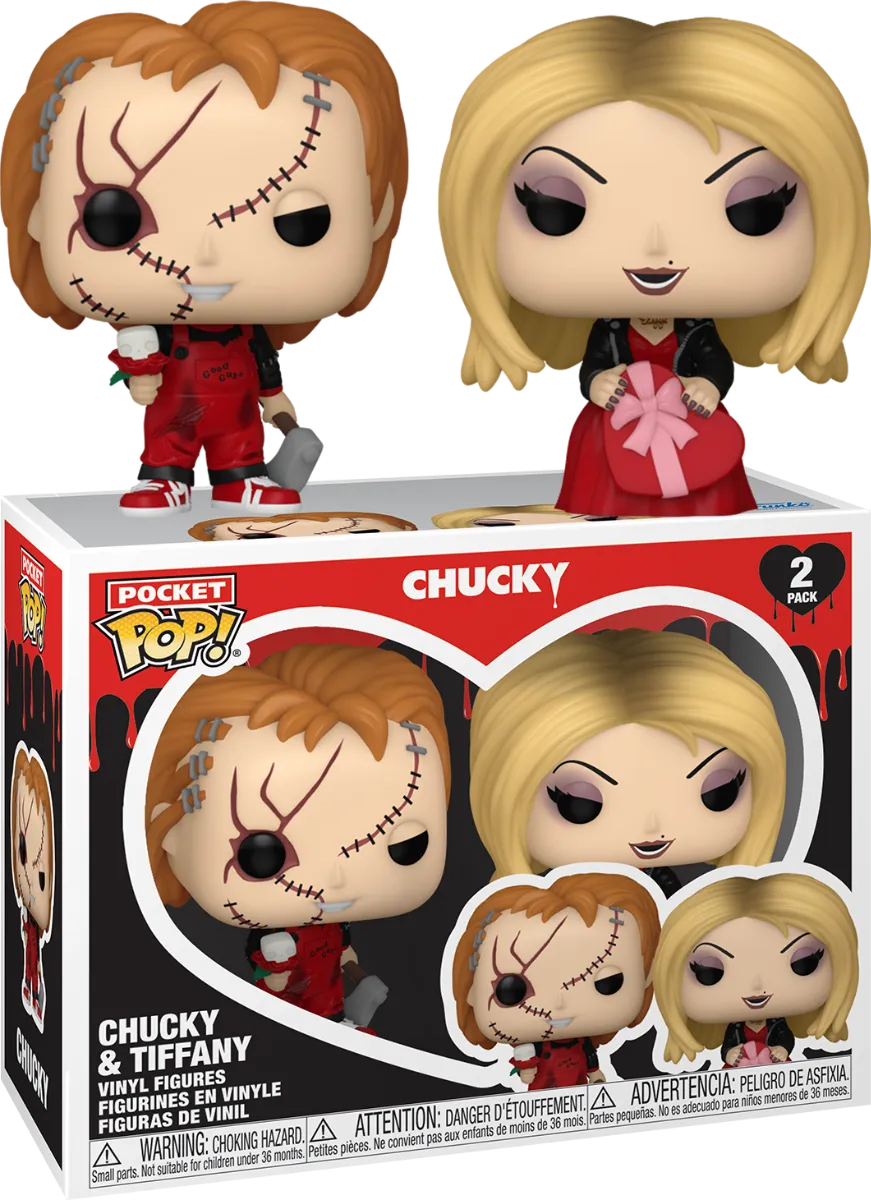 FUN83101 Child's Play - Chucky & Tiffany Valentines Pocket Pop! 2-Pack - Funko - Titan Pop Culture