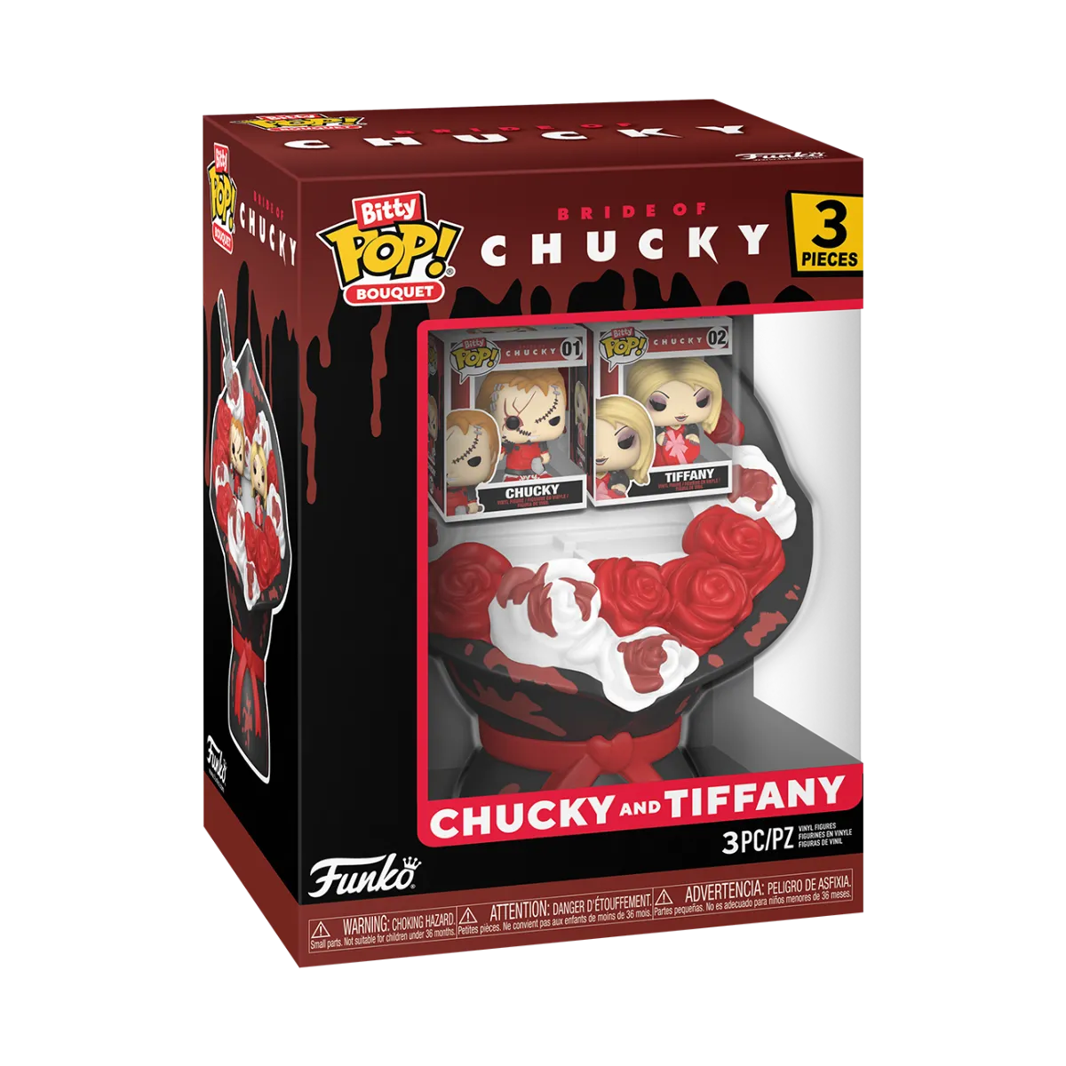 FUN83104 Child's Play - Chucky & Tiffany Valentines Bitty Pop! Bouquet 2-Pack - Funko - Titan Pop Culture