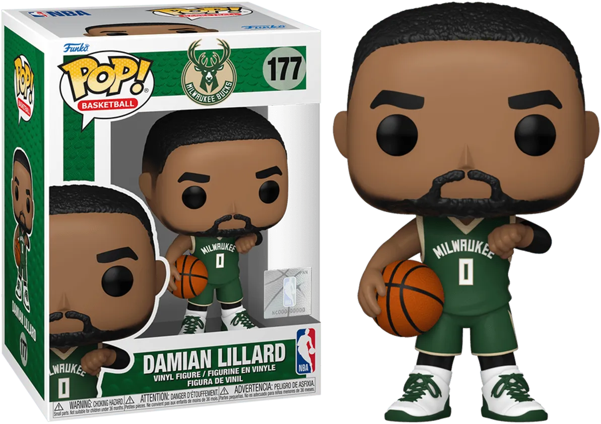 FUN83408 NBA: Bucks - Damian Lillard Pop! Vinyl - Funko - Titan Pop Culture