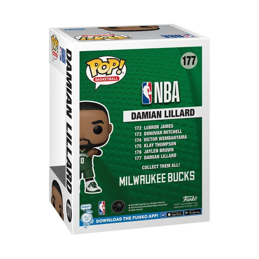 FUN83408 NBA: Bucks - Damian Lillard Pop! Vinyl - Funko - Titan Pop Culture