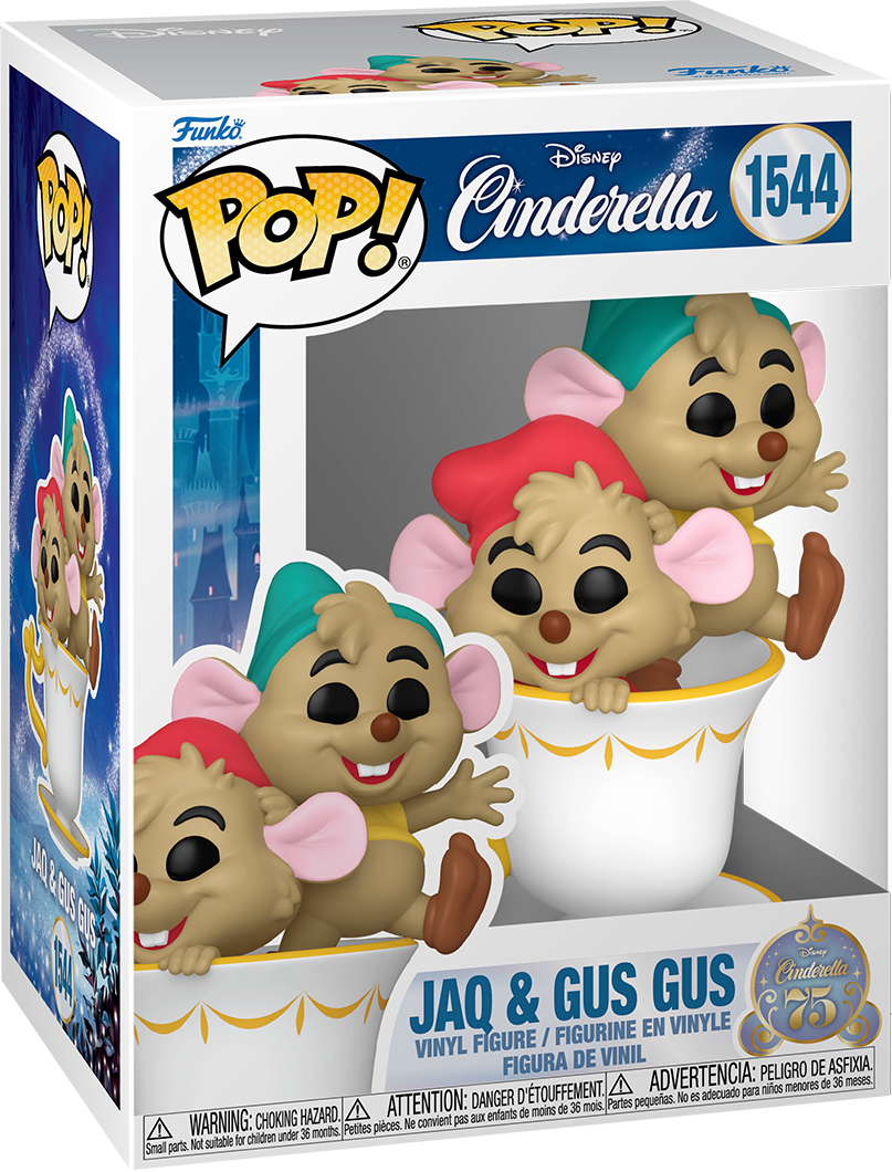 Cinderella (1950): 75th Anniversary - Jaq & Gus Gus in Cup Pop! Vinyl