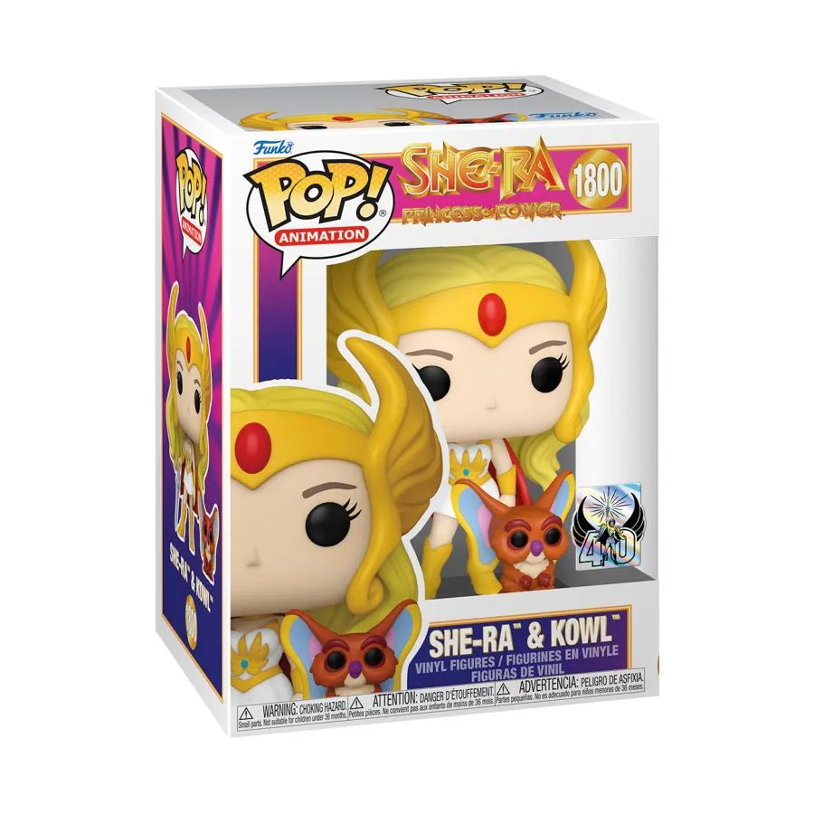 FUN83499 She-Ra: 40th Anniversary - She-Ra with Kowl Pop! Vinyl - Funko - Titan Pop Culture