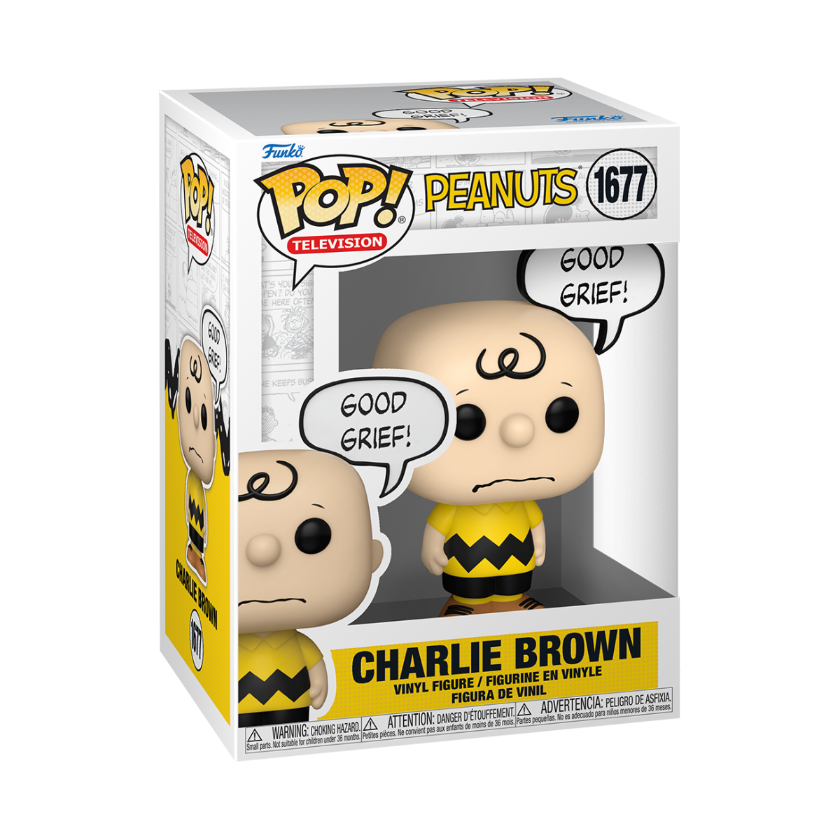 FUN83508 Peanuts - Charlie Brown (Good Grief) Pop! Viny - Funko - Titan Pop Culture