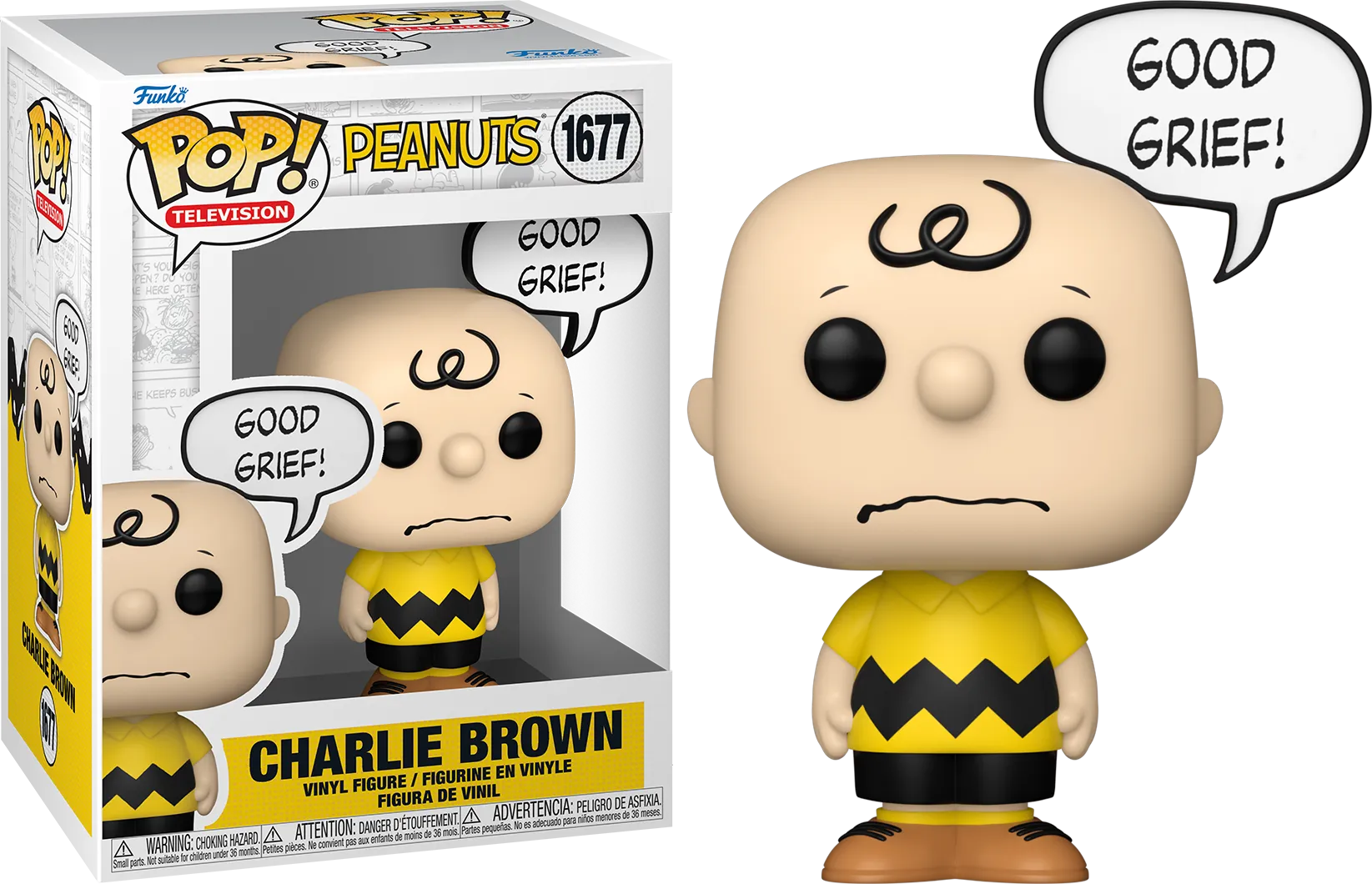 FUN83508 Peanuts - Charlie Brown (Good Grief) Pop! Viny - Funko - Titan Pop Culture