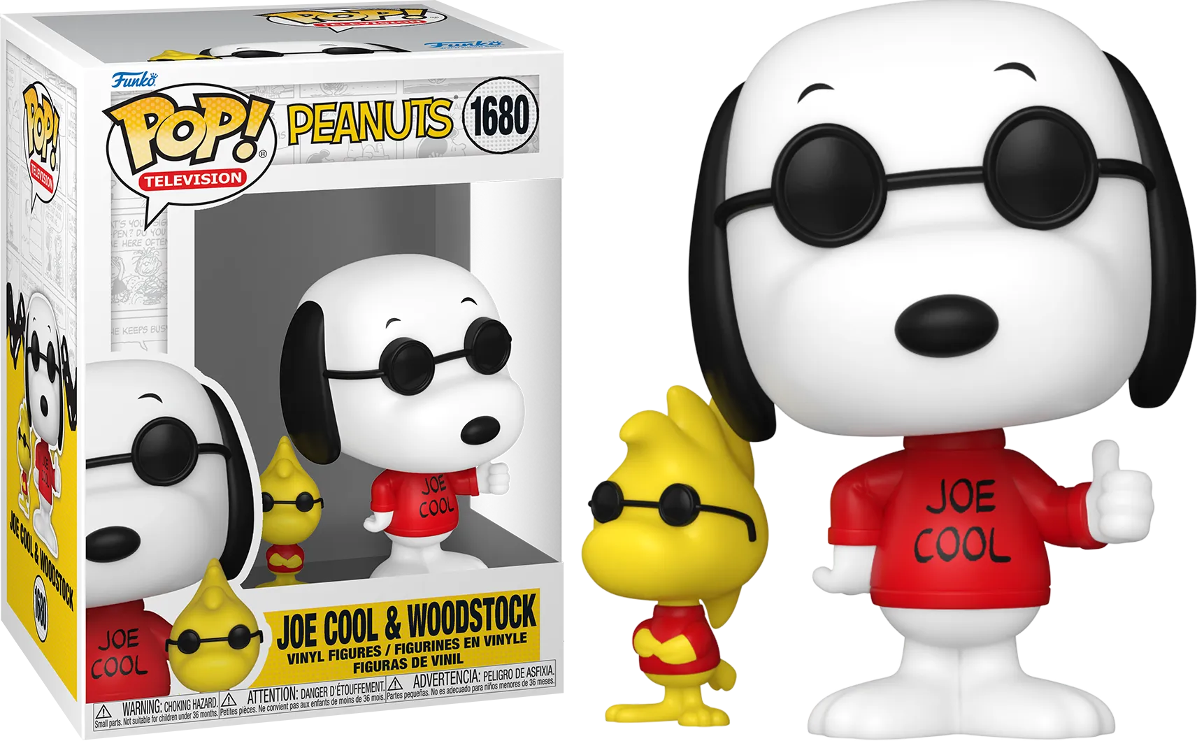 FUN83509 Peanuts - Joe Cool & Woodstock Pop! Vinyl - Funko - Titan Pop Culture