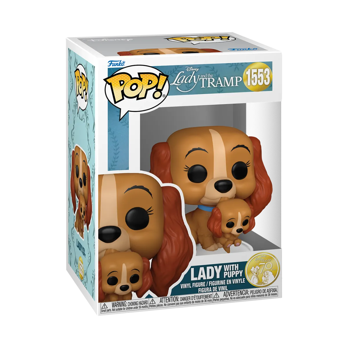 FUN83568 Lady & The Tramp: 70th Anniversary - Lady with Puppy Pop! Vinyl - Funko - Titan Pop Culture