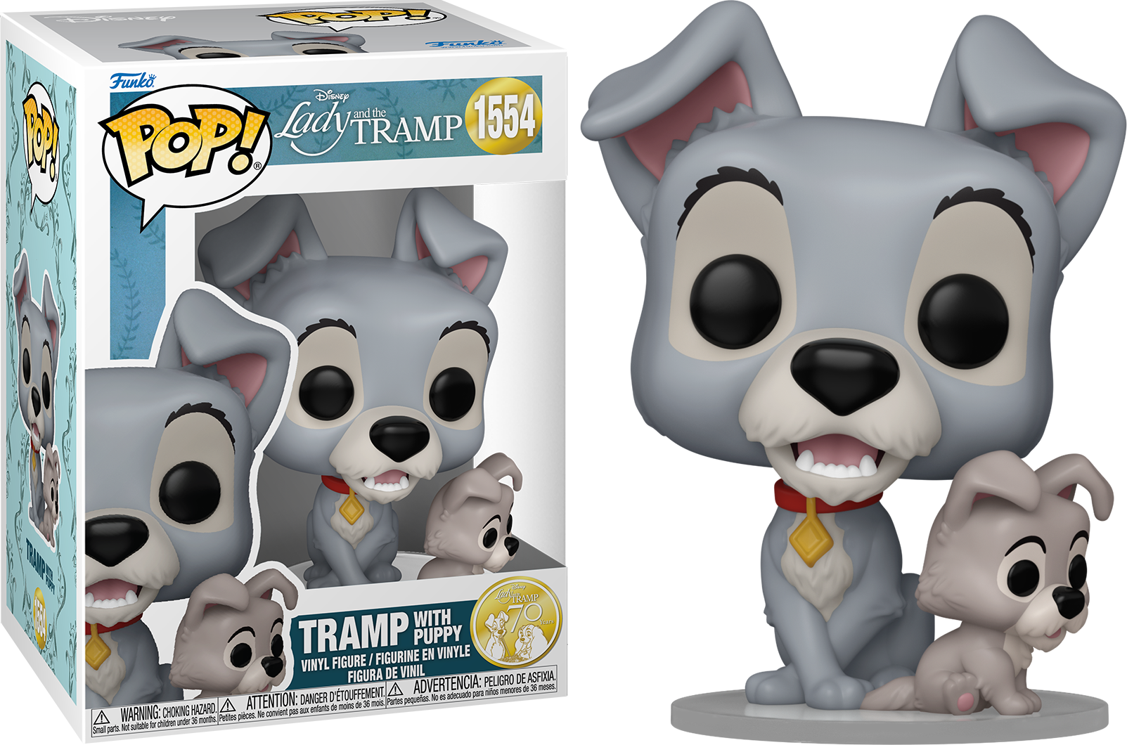 Lady & The Tramp: 70th Anniversary - Tramp with Puppy Pop! Vinyl