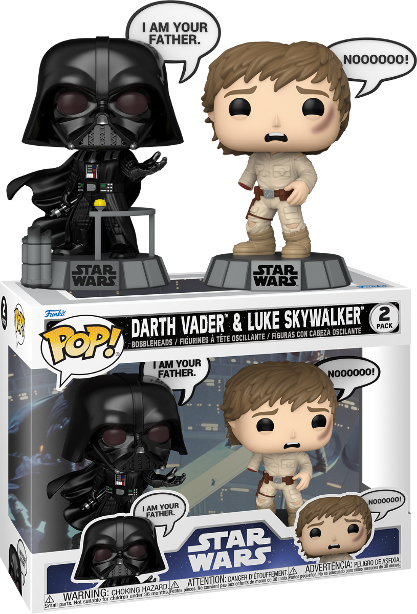 FUN83594 Star Wars - Darth Vader & Luke Skywalker Pop! Sayings 2-Pack - Funko - Titan Pop Culture