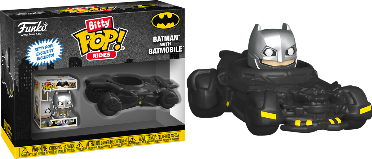 FUN83621 Batman - Batman with Batmobile Bitty Pop! Ride - Funko - Titan Pop Culture