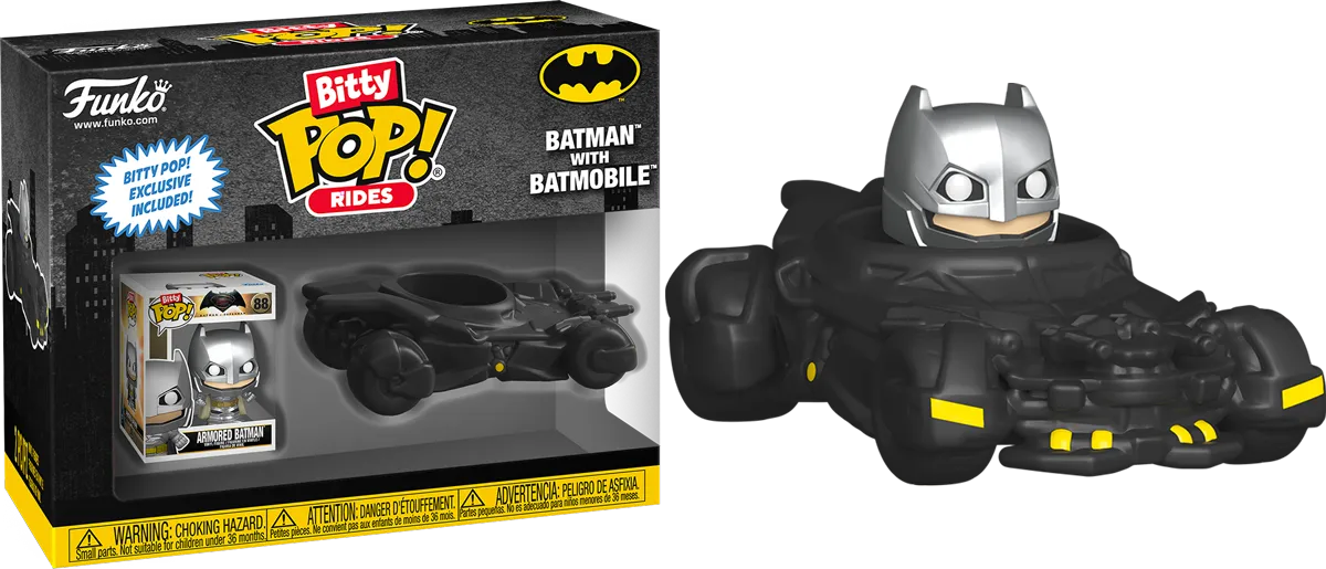 FUN83621 Batman - Batman with Batmobile Bitty Pop! Ride - Funko - Titan Pop Culture