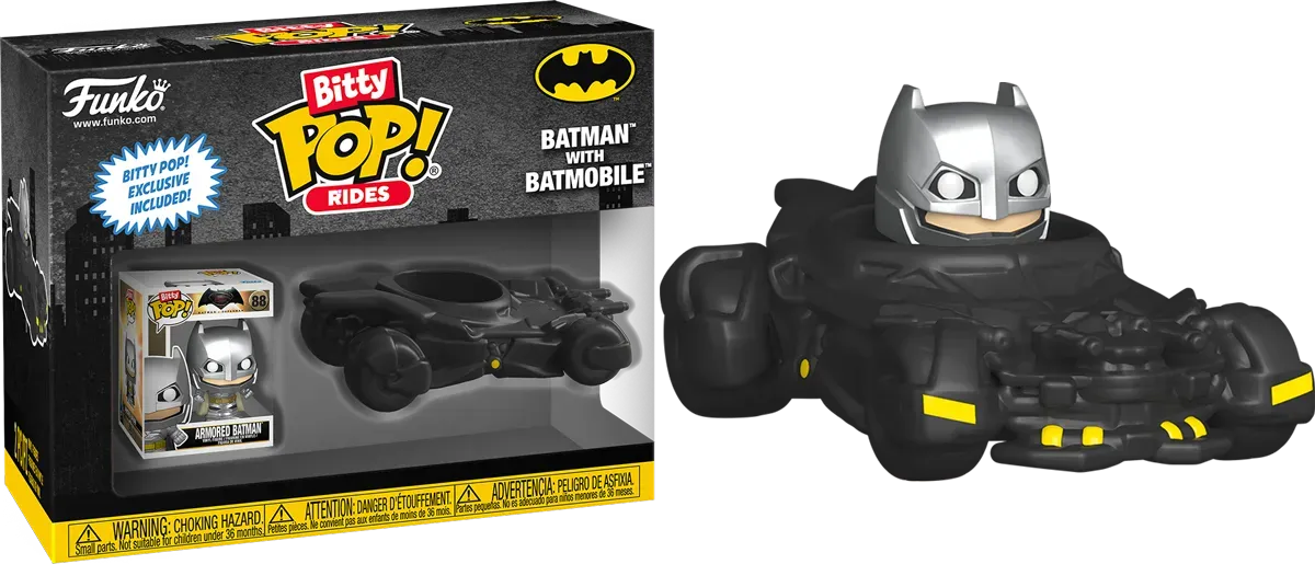 FUN83621 Batman - Batman with Batmobile Bitty Pop! Ride - Funko - Titan Pop Culture