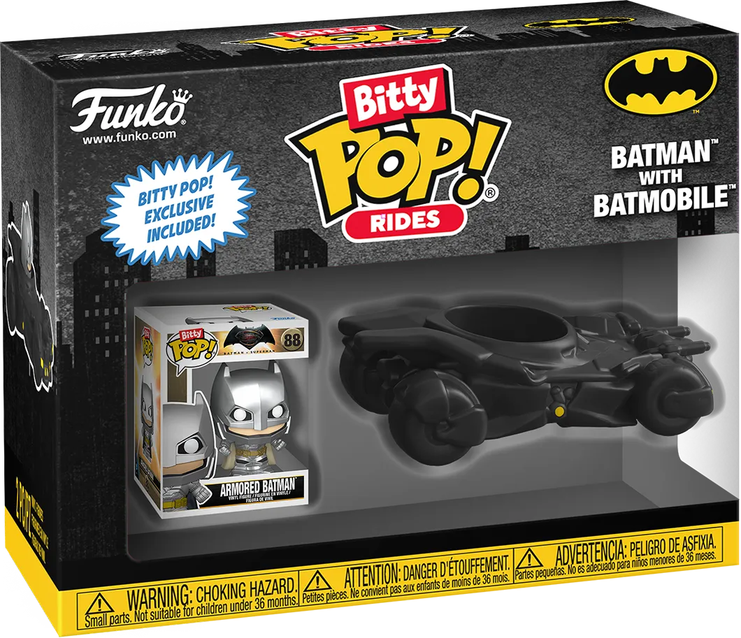 FUN83621 Batman - Batman with Batmobile Bitty Pop! Ride - Funko - Titan Pop Culture