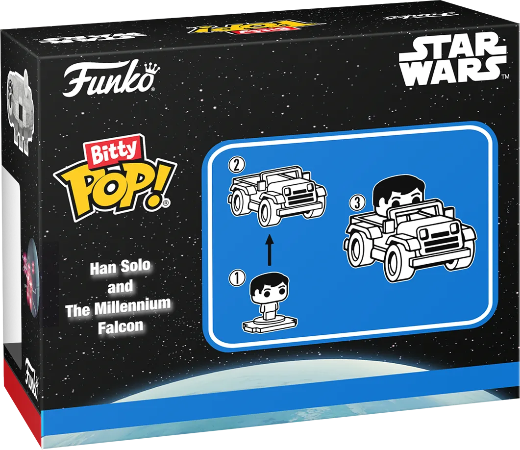 FUN83623 Star Wars - Han Solo with Millenium Falcon Bitty Pop! Ride - Funko - Titan Pop Culture