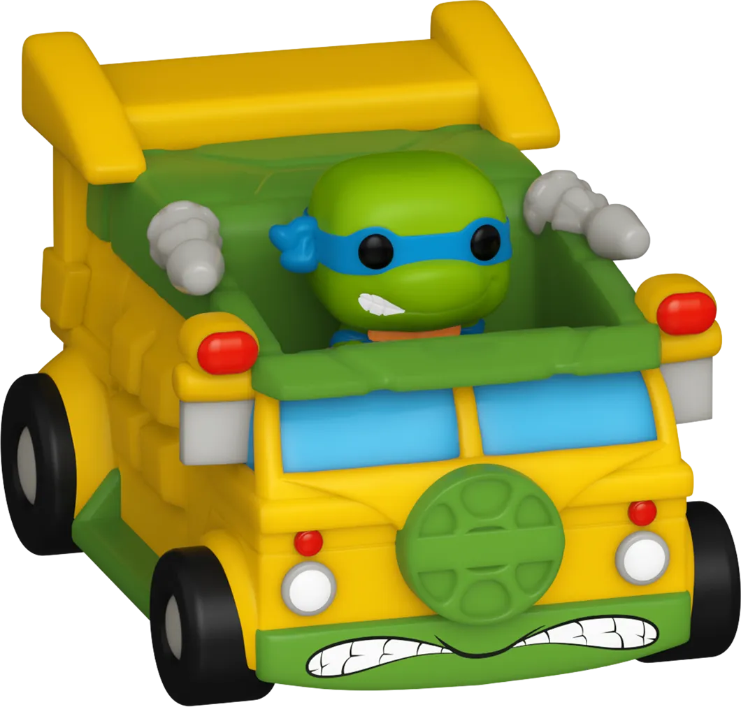 FUN83626 Teenage Mutant Ninja Turtles - Leonardo with Teenage Mutant Ninja Turtles Van Bitty Pop! Ride - Funko - Titan Pop Culture