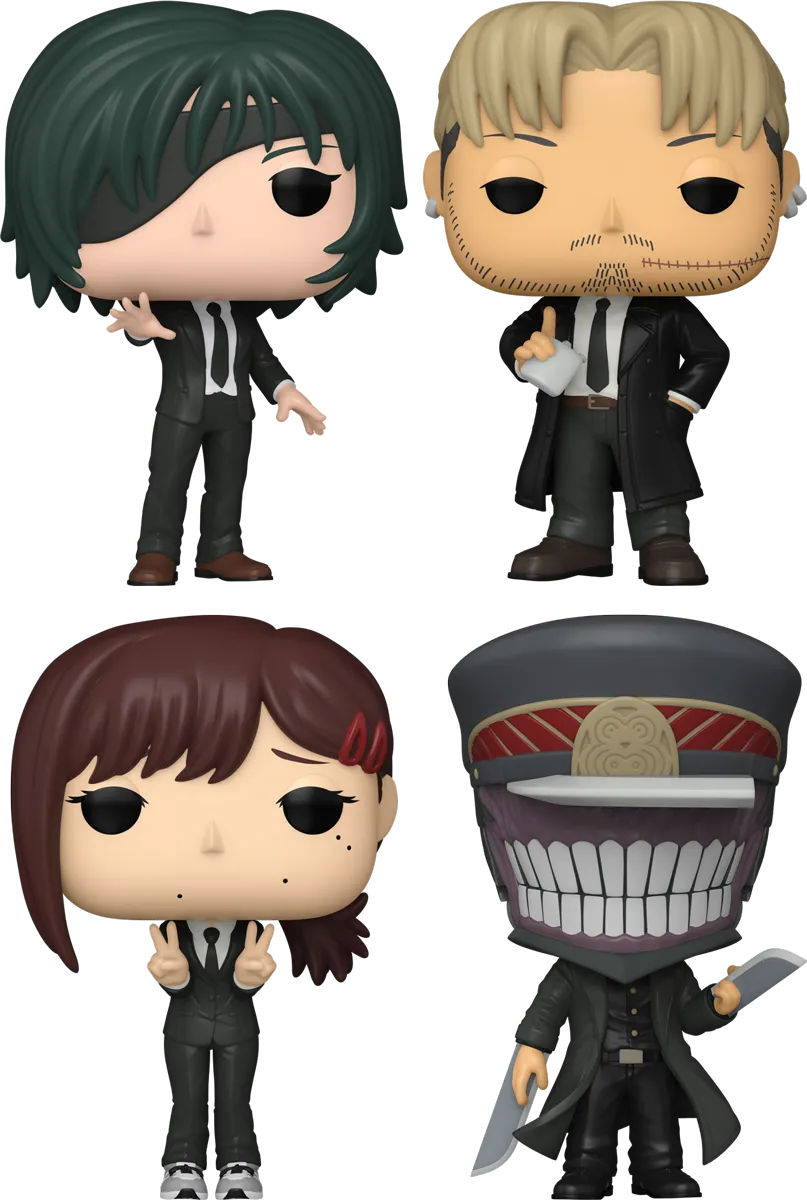 FUN83628 + FUN83629 + FUN83630 + FUN83630 Chainsaw Man - Katana Man Pop! Vinyl Bundle (Set of 4) - Funko - Titan Pop Culture