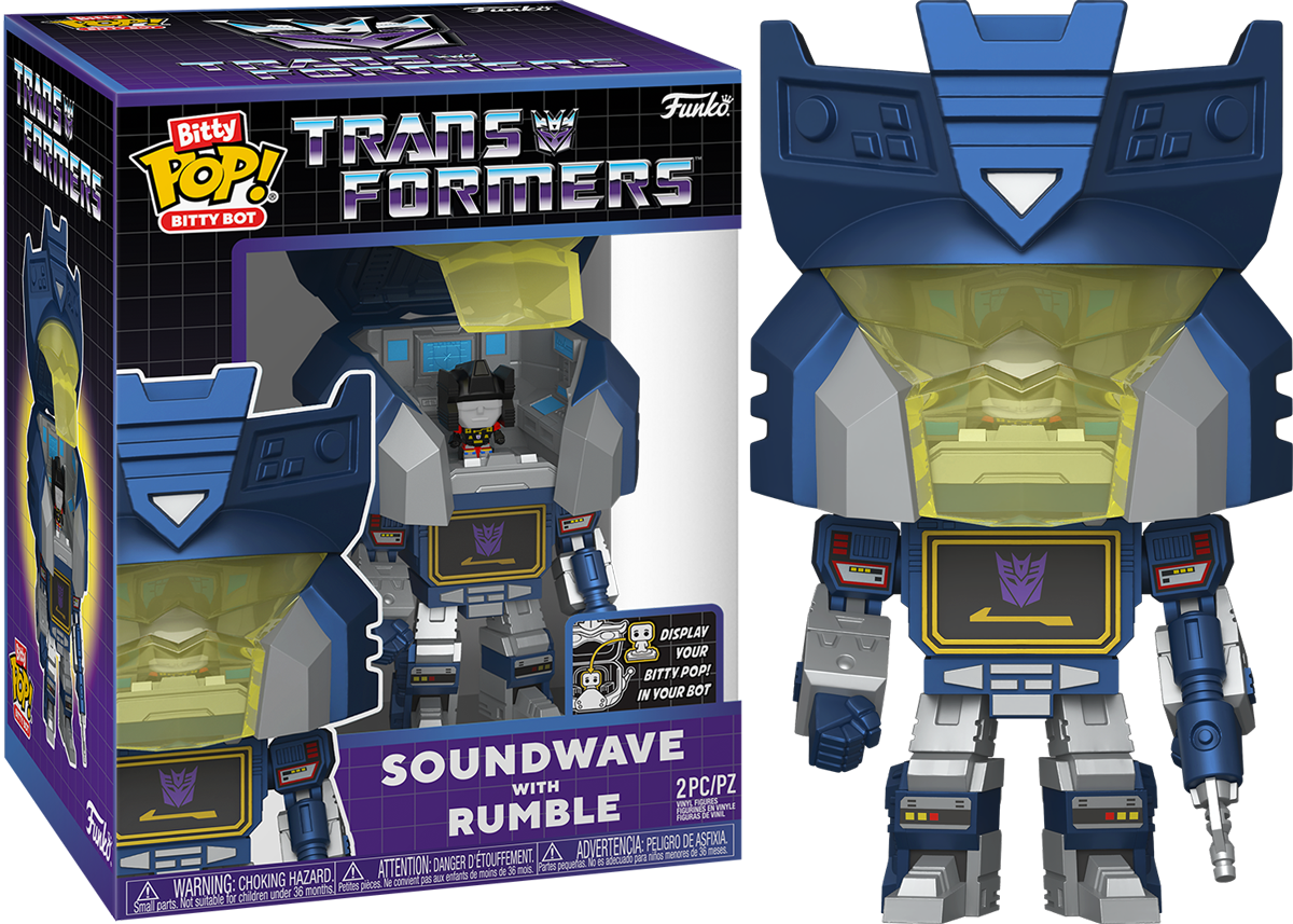 FUN83643 Transformers - Soundwave with Rumble Bitty Pop! Bot - Funko - Titan Pop Culture