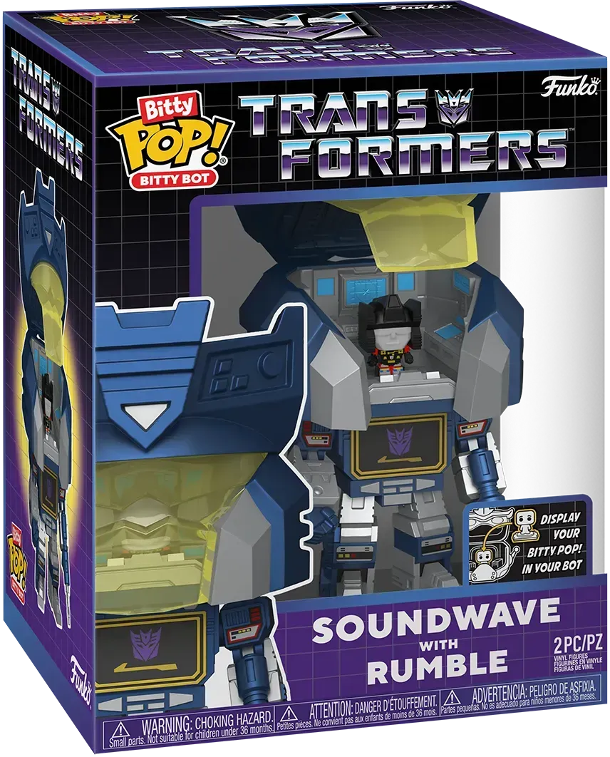 FUN83643 Transformers - Soundwave with Rumble Bitty Pop! Bot - Funko - Titan Pop Culture