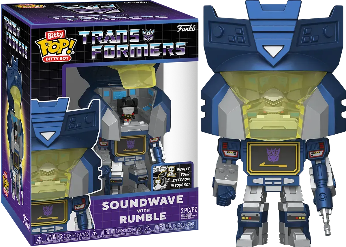 FUN83643 Transformers - Soundwave with Rumble Bitty Pop! Bot - Funko - Titan Pop Culture