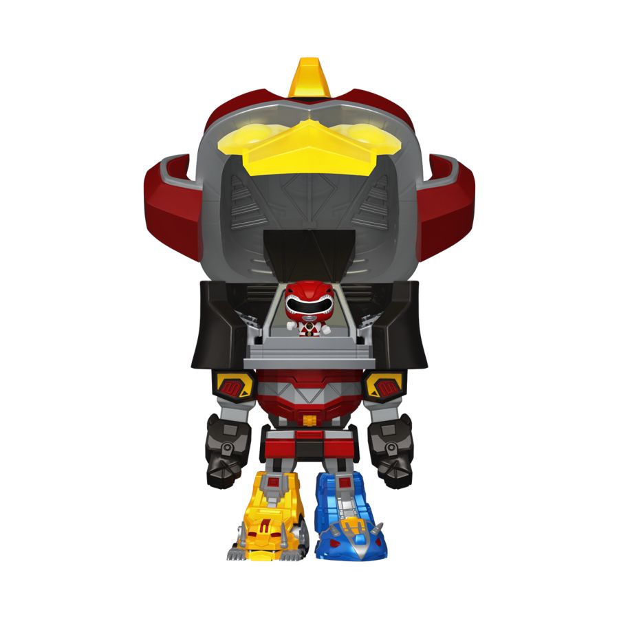 FUN83644 Power Rangers - Megazord with Red Ranger Bitty Pop! Bot - Funko - Titan Pop Culture