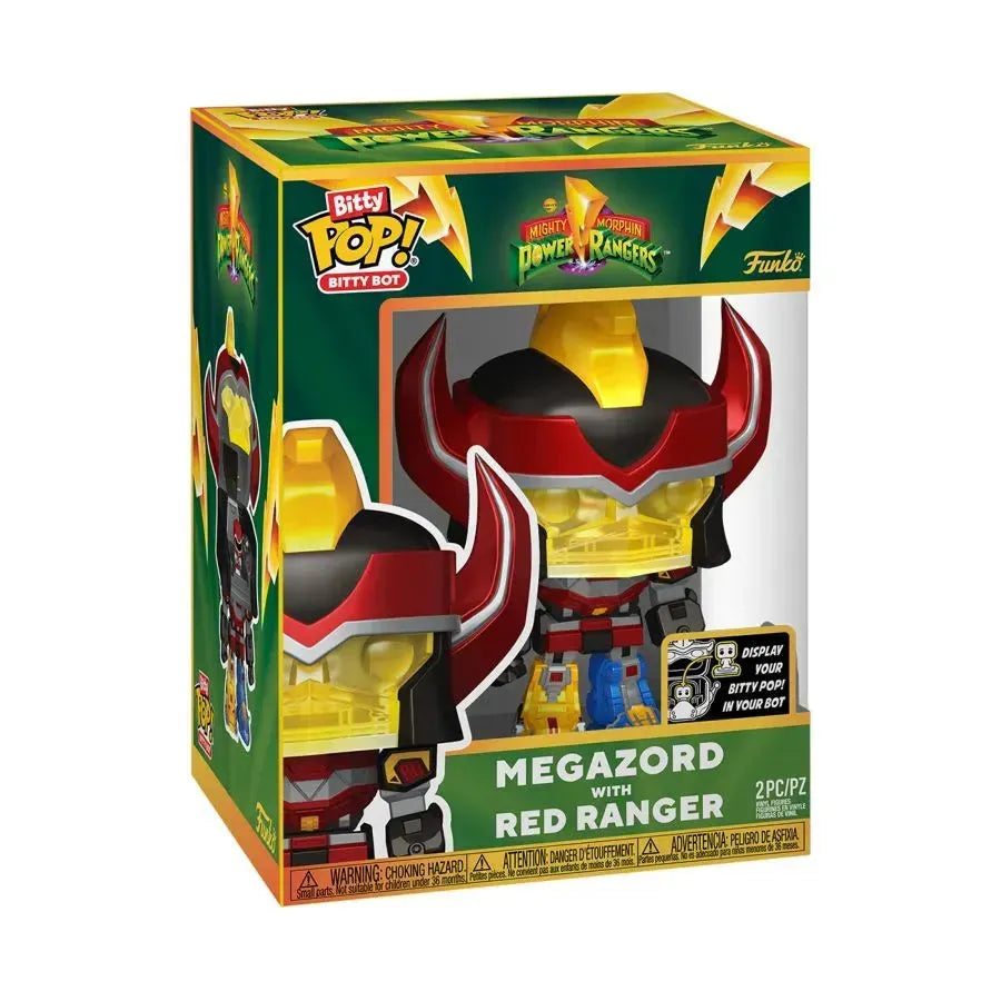 FUN83644 Power Rangers - Megazord with Red Ranger Bitty Pop! Bot - Funko - Titan Pop Culture