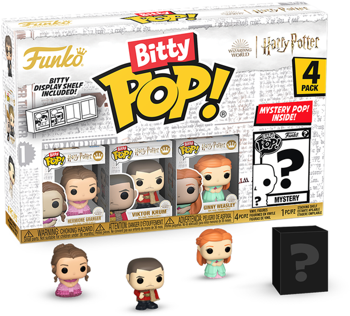 FUN83655 Harry Potter: Goblet of Fire - Hermione Bitty Pop! 4-Pack - Funko - Titan Pop Culture