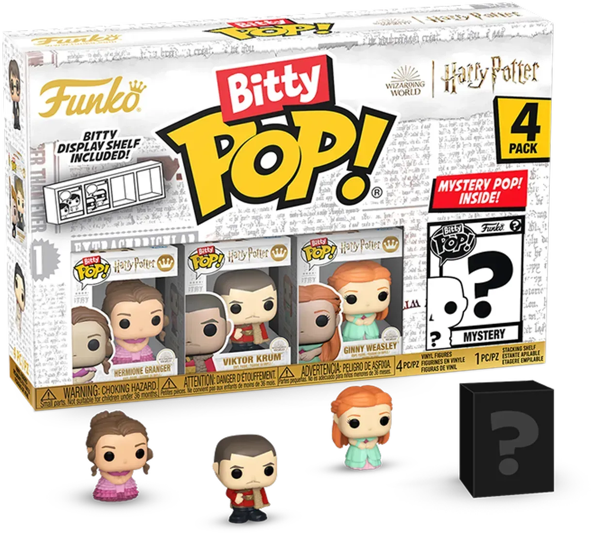 FUN83655 Harry Potter: Goblet of Fire - Hermione Bitty Pop! 4-Pack - Funko - Titan Pop Culture