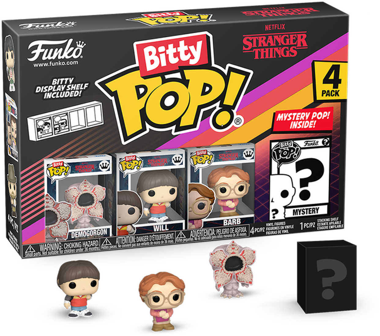 FUN83661 Stranger Things - Demogorgon Bitty Pop! 4-Pack - Funko - Titan Pop Culture