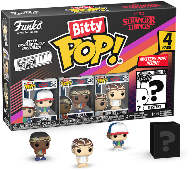 FUN83662 Stranger Things - Dustin Bitty Pop! 4-Pack - Funko - Titan Pop Culture