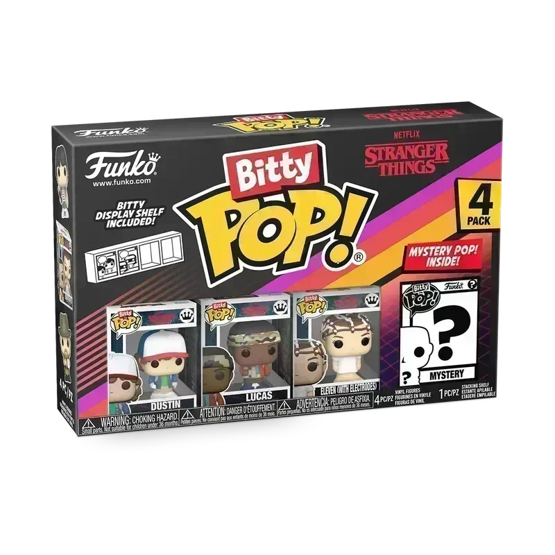 FUN83662 Stranger Things - Dustin Bitty Pop! 4-Pack - Funko - Titan Pop Culture