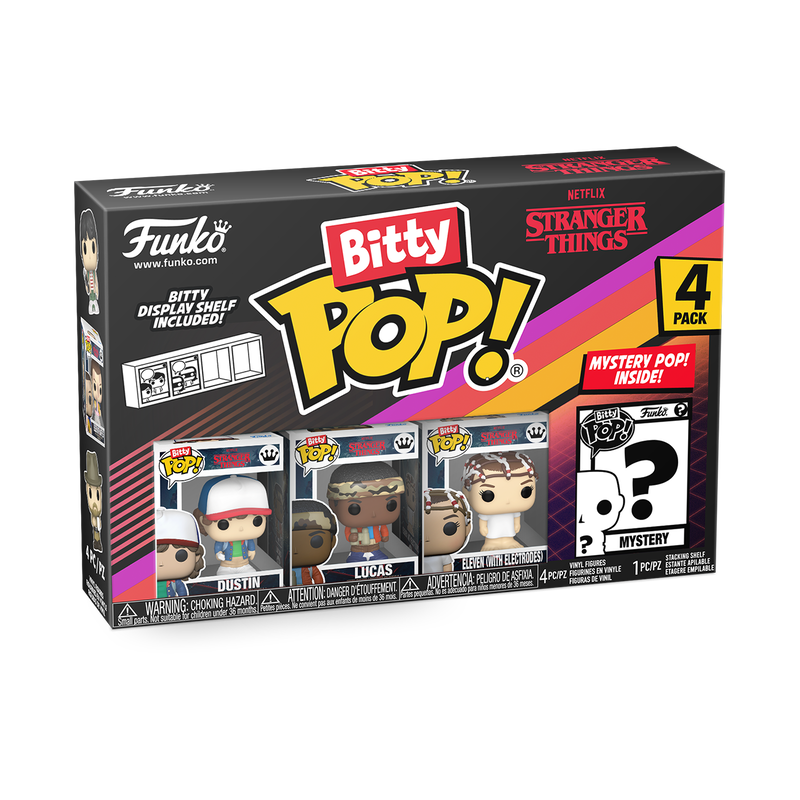 FUN83662 Stranger Things - Dustin Bitty Pop! 4-Pack - Funko - Titan Pop Culture