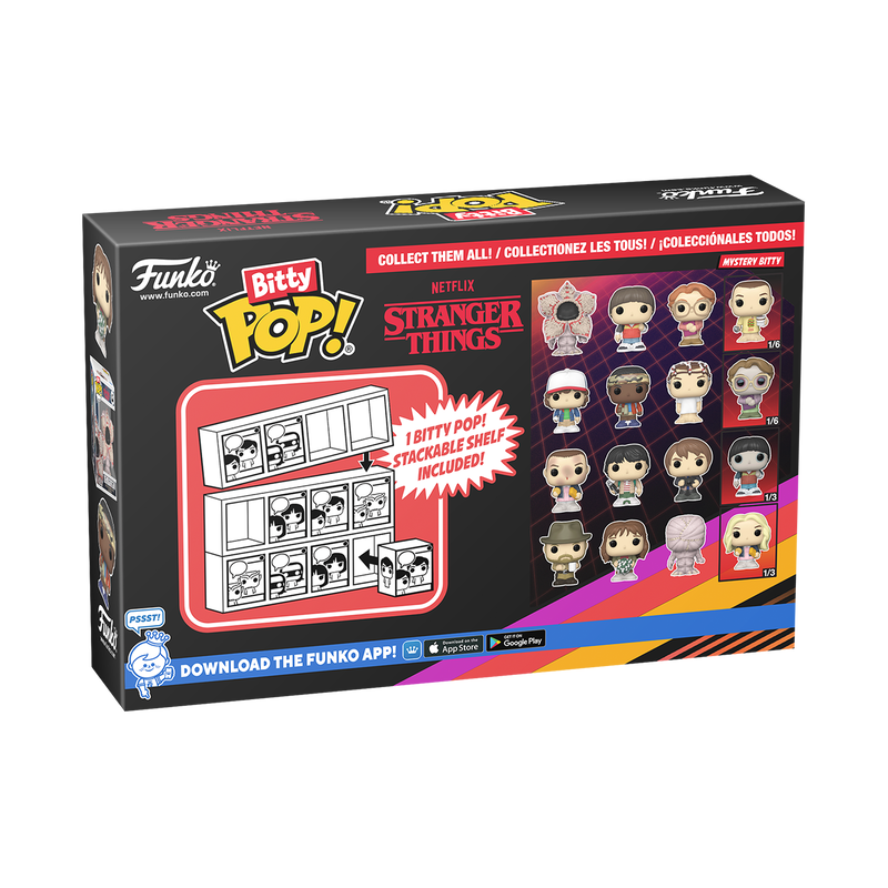 FUN83664 Stranger Things - Hopper Bitty Pop! 4-Pack - Funko - Titan Pop Culture