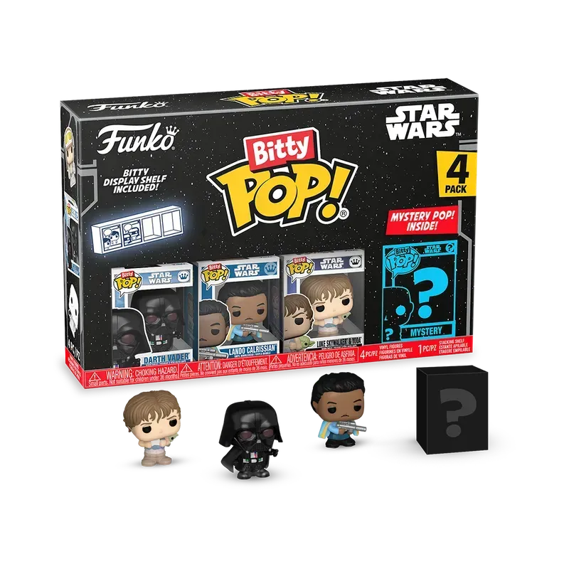 FUN83671 Star Wars - Darth Vader Bitty Pop! 4-Pack - Funko - Titan Pop Culture