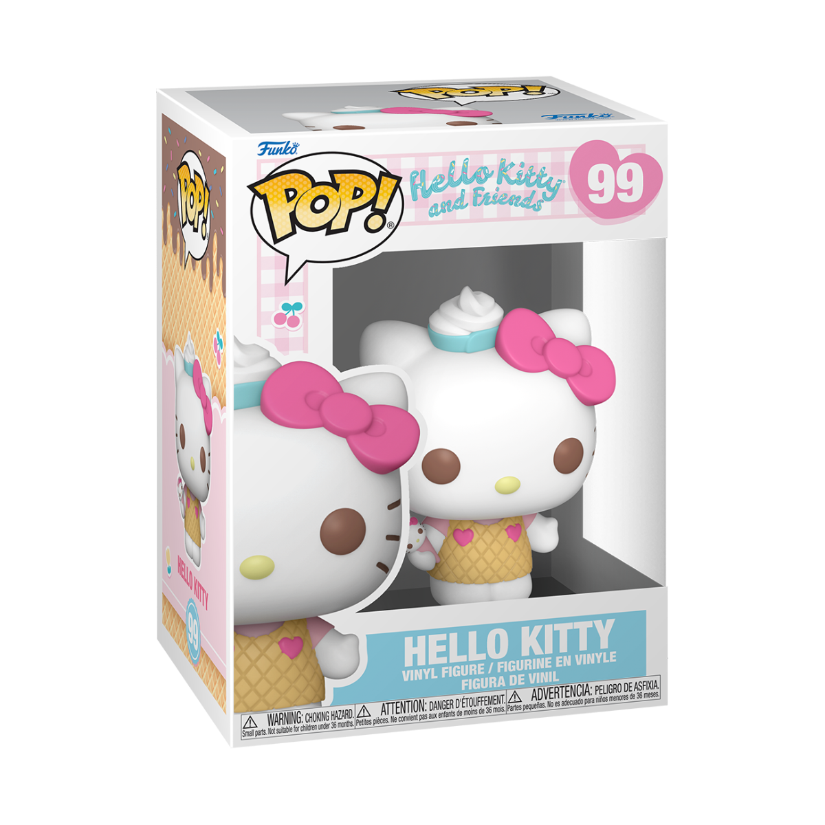 FUN83694 Hello Kitty - Hello Kitty (Ice-cream Cone) Pop! Vinyl - Funko - Titan Pop Culture