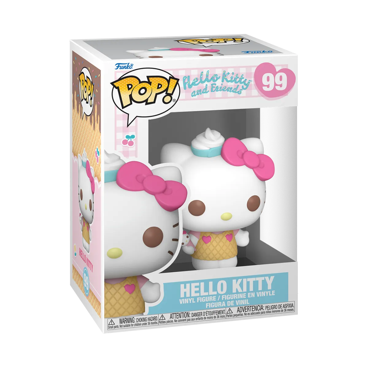 FUN83694 Hello Kitty - Hello Kitty (Ice-cream Cone) Pop! Vinyl - Funko - Titan Pop Culture