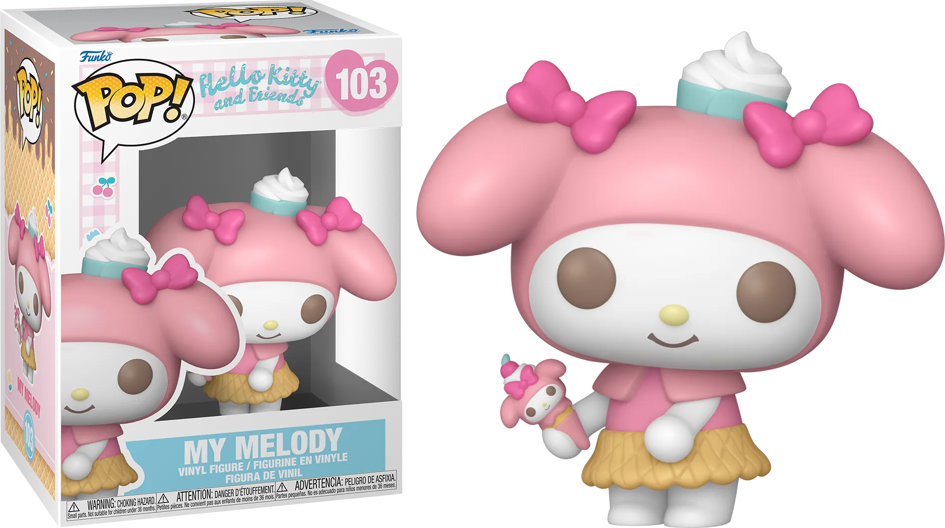 FUN83696 Hello Kitty - My Melody (Ice-cream Cone) Pop! Vinyl - Funko - Titan Pop Culture