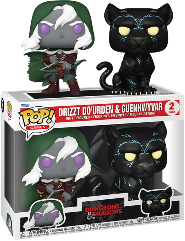 FUN83721 Dungeons & Dragons - Drizzt Do'Urden & Guenhwyvar Pop! Vinyl 2-Pack - Funko - Titan Pop Culture