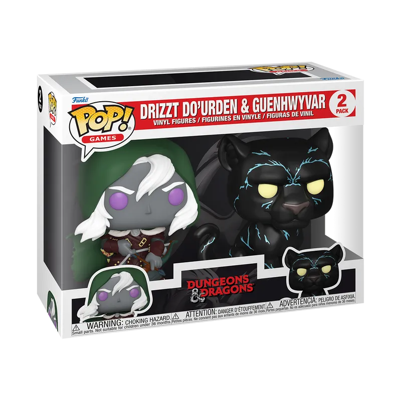 FUN83721 Dungeons & Dragons - Drizzt Do'Urden & Guenhwyvar Pop! Vinyl 2-Pack - Funko - Titan Pop Culture