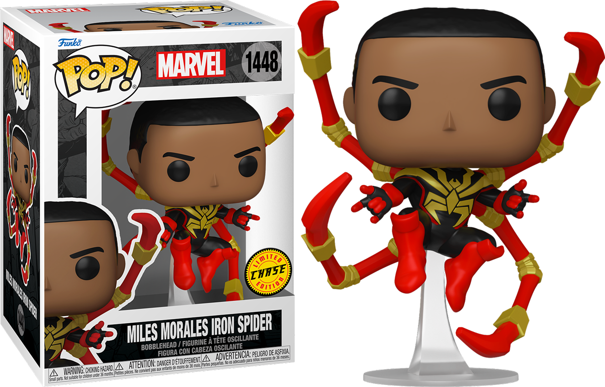 Marvel Comics - Miles Morales Iron Spider (con persecución) Pop! Vinyl