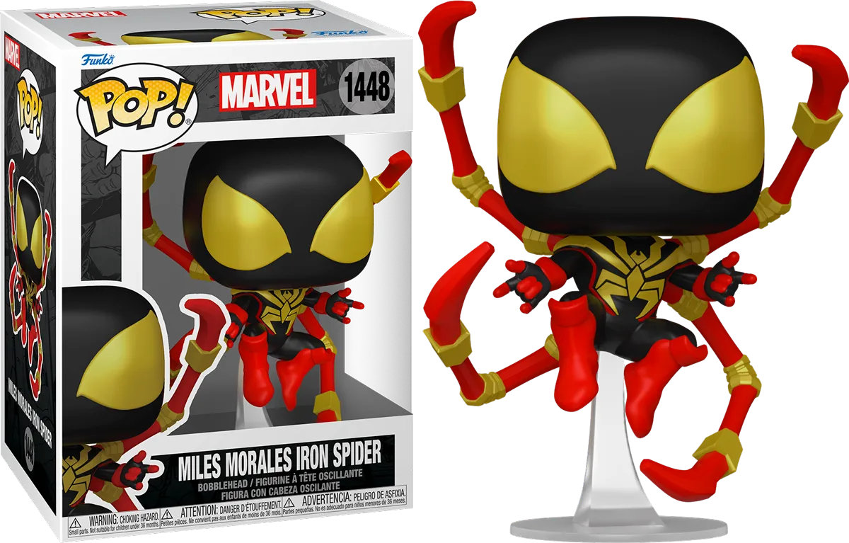 FUN83753BUNDLE Marvel Comics - Miles Morales Iron Spider Pop! Vinyl - Chase Bundle / Case - Funko - Titan Pop Culture