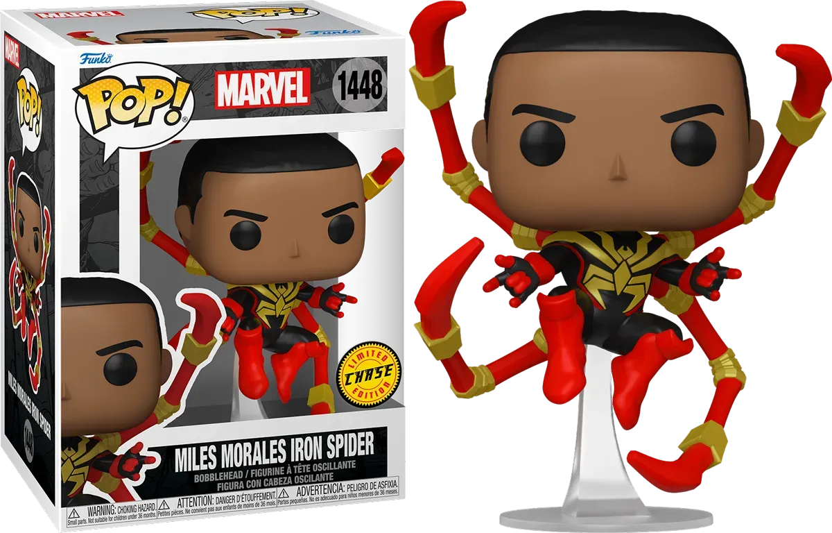 FUN83753BUNDLE Marvel Comics - Miles Morales Iron Spider Pop! Vinyl - Chase Bundle / Case - Funko - Titan Pop Culture