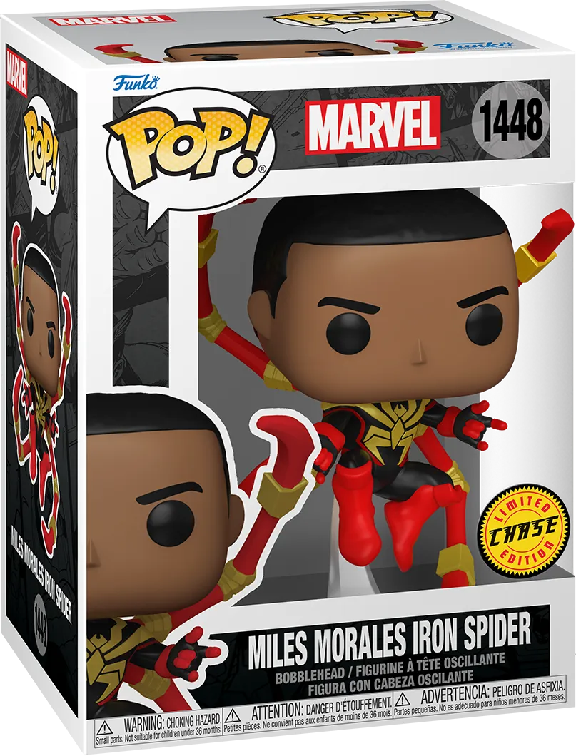 FUN83753BUNDLE Marvel Comics - Miles Morales Iron Spider Pop! Vinyl - Chase Bundle / Case - Funko - Titan Pop Culture