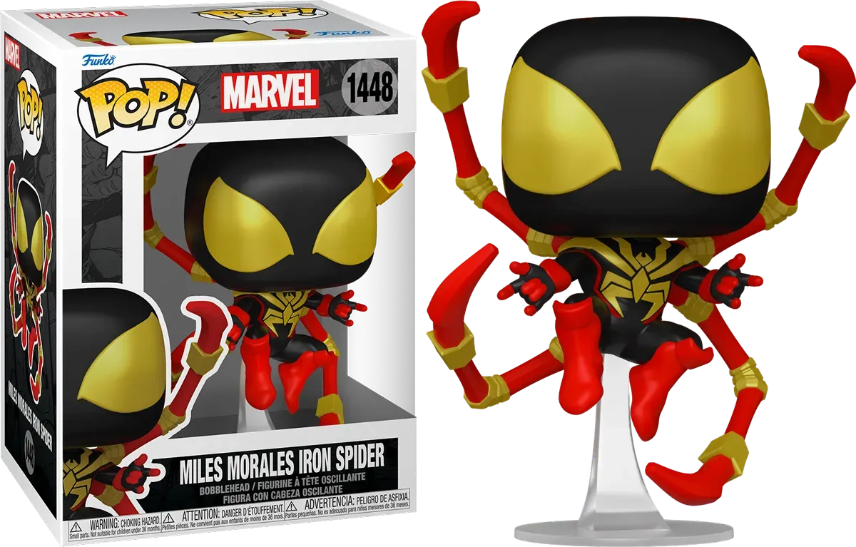 FUN83753BUNDLE Marvel Comics - Miles Morales Iron Spider Pop! Vinyl - Chase Bundle / Case - Funko - Titan Pop Culture