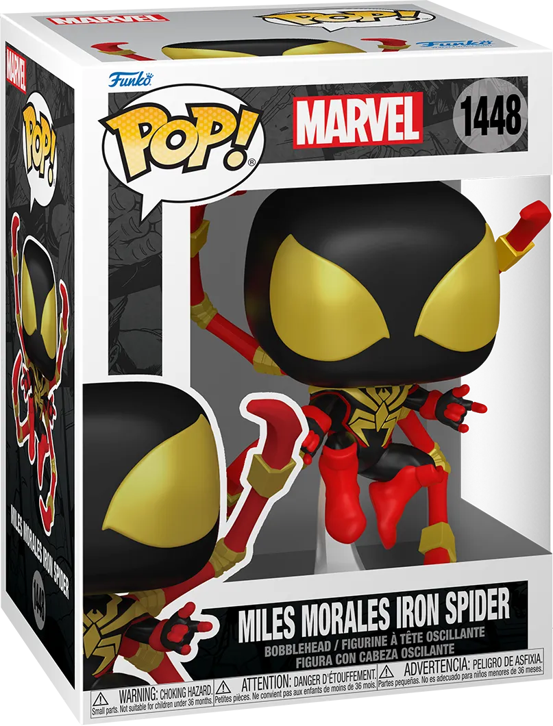 FUN83753BUNDLE Marvel Comics - Miles Morales Iron Spider Pop! Vinyl - Chase Bundle / Case - Funko - Titan Pop Culture