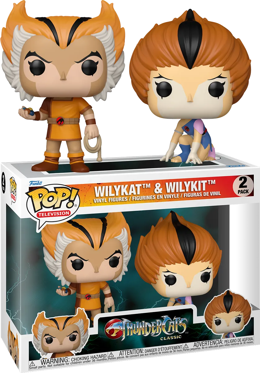 FUN83776 Thundercats - Wilykat & Wilykit Pop! Vinyl 2-Pack - Funko - Titan Pop Culture