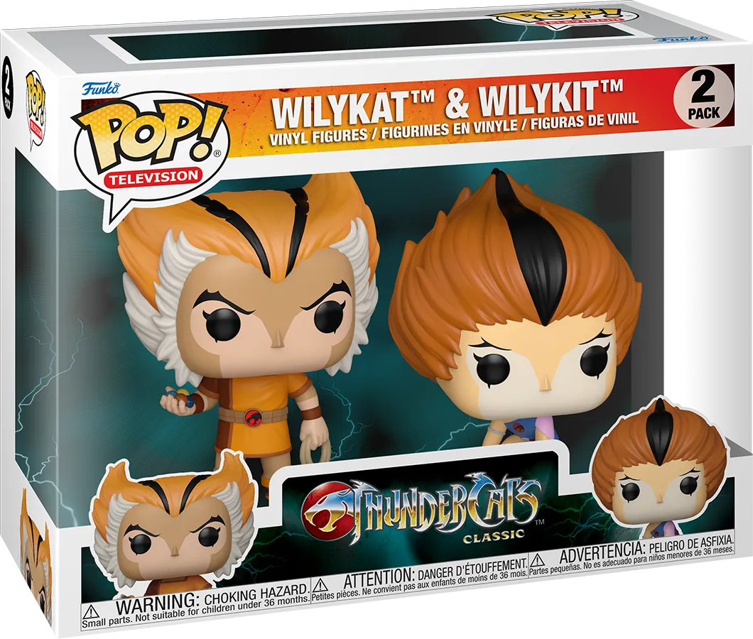 FUN83776 Thundercats - Wilykat & Wilykit Pop! Vinyl 2-Pack - Funko - Titan Pop Culture