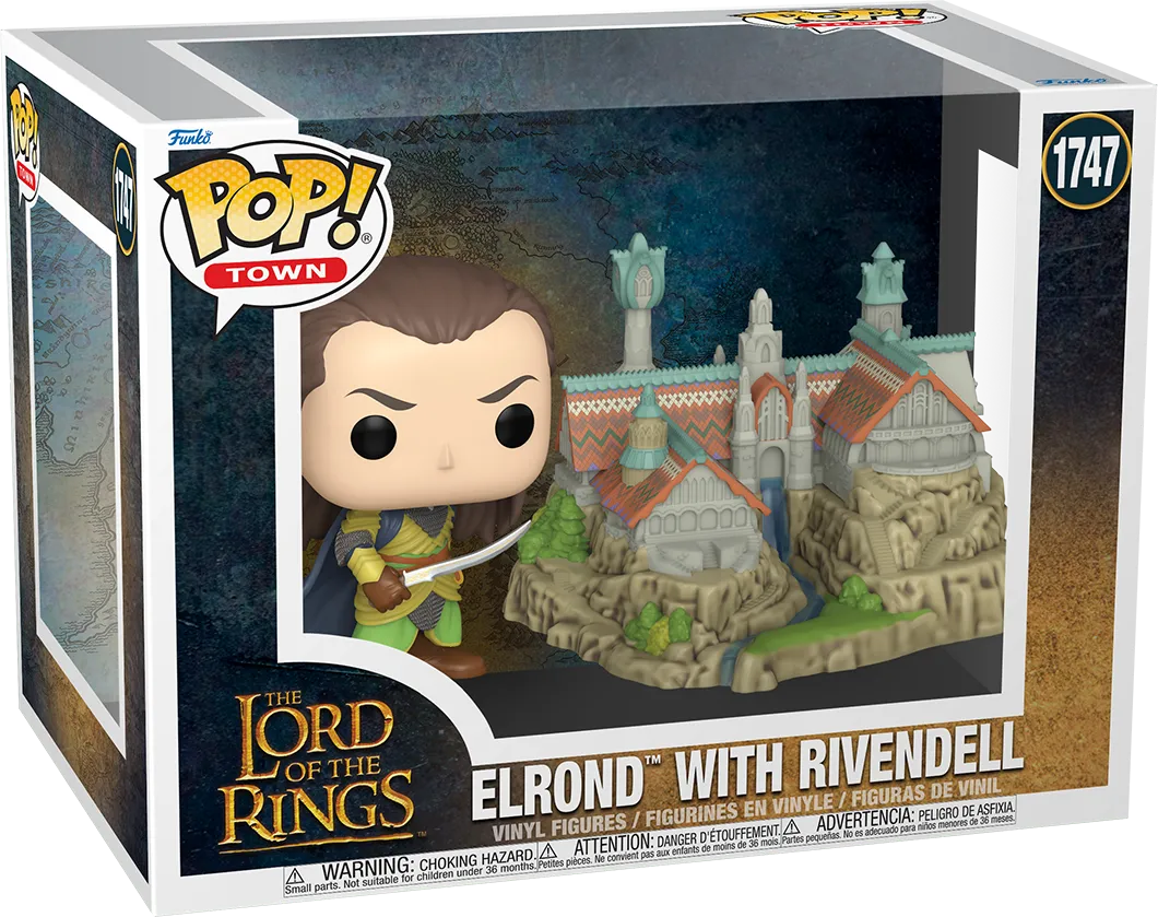 FUN83787 The Lord of the Rings - Elrond with Rivendell Pop! Town - Funko - Titan Pop Culture