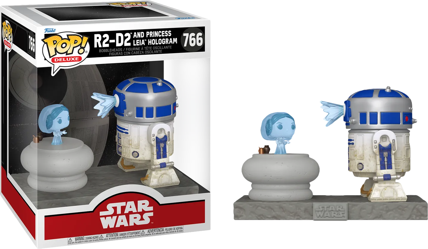 FUN83799 Star Wars - R2D2 with Leia Hologram Pop! Deluxe - Funko - Titan Pop Culture