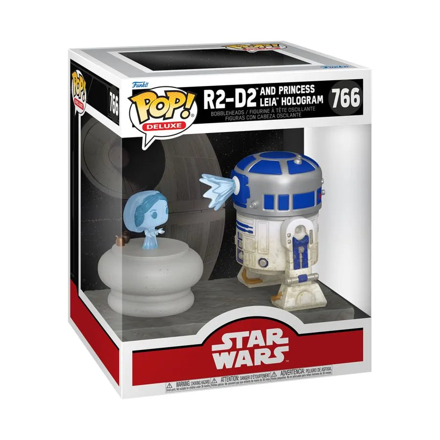 FUN83799 Star Wars - R2D2 with Leia Hologram Pop! Deluxe - Funko - Titan Pop Culture